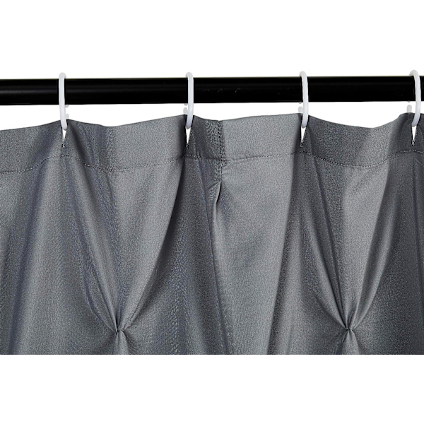 Grå-183x183cm-Våffelvävd Duschdraperi, Polyester