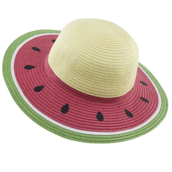 Jentebarn Sommer Halm Bred Bremskjerm Strand Solhatt