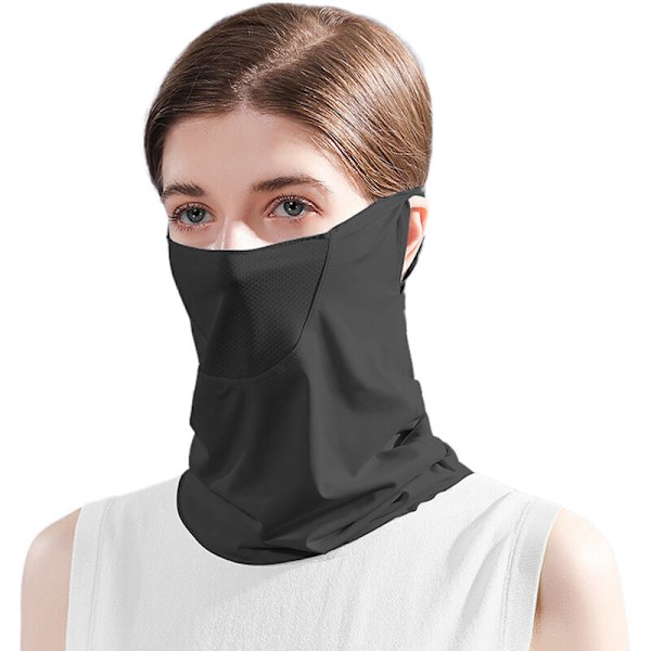 SOLY SILD SILKESMASK, anti-ultraviolett, snabbtorkande skydd, ansiktsskydd, scarf monterad på öronen