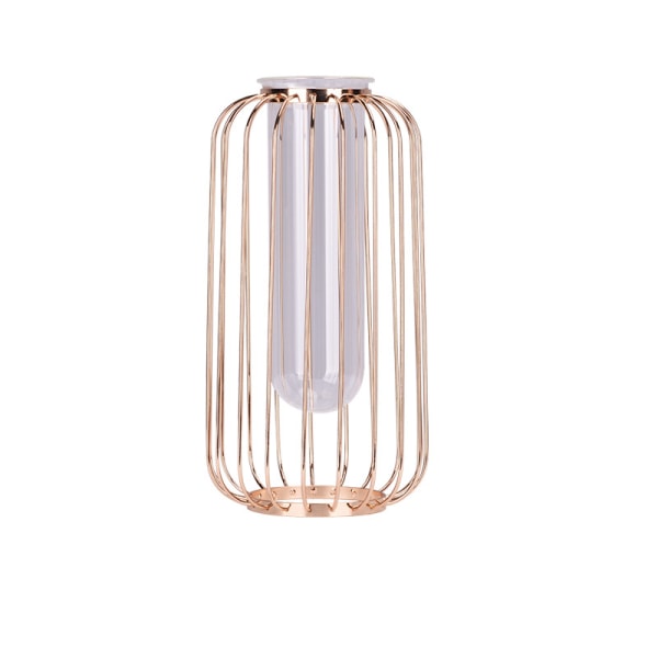 Vase 1 stk. Nordisk let luksus smedejerns vase (Champagne Gold, Stor)