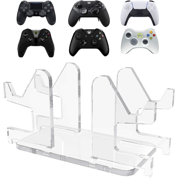 Gamepad-holder til PS5/PS4/PS3/Xbox One, S, X, 360/Xbox Elite/Níntendo Switch, 4 i 1 manuel spilholder med base