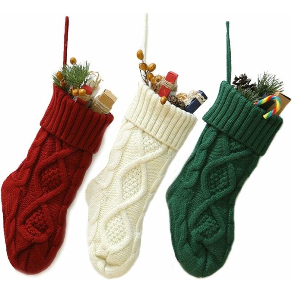 Christmas Socks Xmas Gift Bag Large Christmas Stockings Christmas Decoration Christmas Sock Hanging Christmas Gift Bag for Tree, Fireplace, Showcase