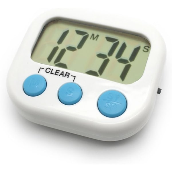 6-pack digitala timers för lärare, små timers för barn, magnetisk högljudd alarmklocka minuter sekunder nedräkning med switchar för klassrum, läxor, träning