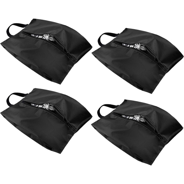 Musta, 4 kpl (42 x 23 cm) matkakenkälaukut, kengänsuojat, Lightwei