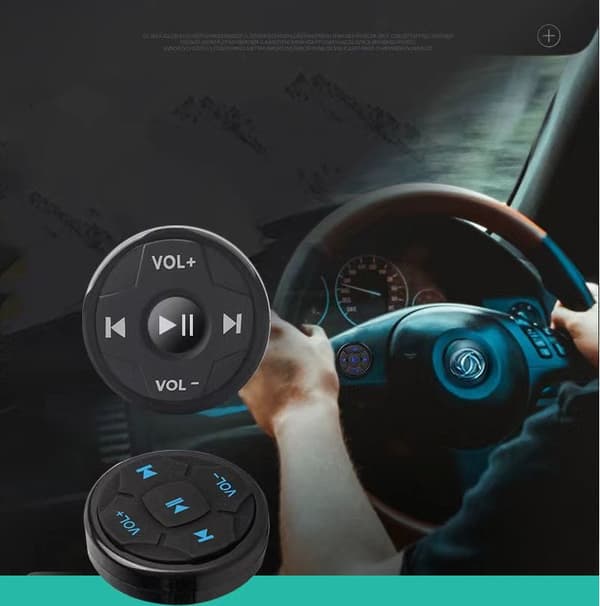 Bil USB AUX-modtager, mobiltelefon Bluetooth-controller, bilrat multifunktionsknap, trådløs sangskift