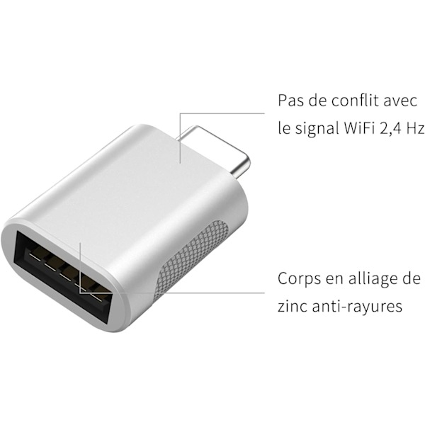 USB C til USB-adapter (2-pak), USB-C til USB 3.0-adapter, USB Type-C til USB-adapter, Thunderbolt 3 til USB-hun OTG-adapter til MacBook Pro, Air, iP
