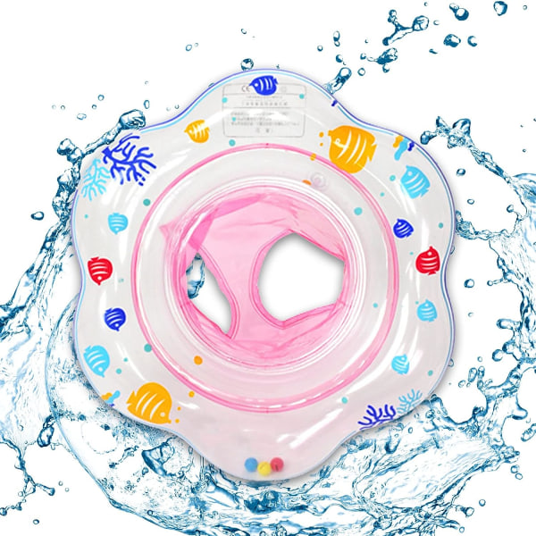 Baby svømme ring float, oppustelig baby pool float med sikkerhed og blødt PVC sæde, spædbarns træning til alder 6-36 måneder, svømme ringe egnet baby svømning