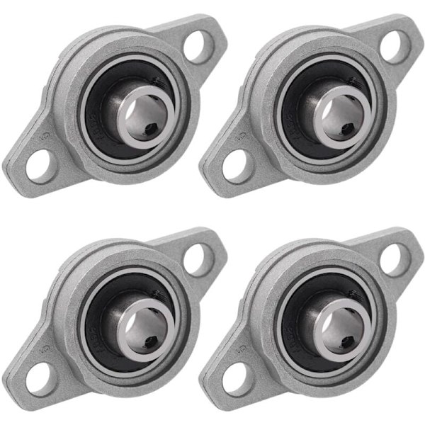 4 stycken med kullager med rombisk fläns, lagerbocklager (10 mm innerdiameter)