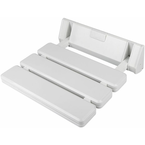 Vægmonteret foldbart brusebadssæde, foldbart brusebadssæde, foldbar brusebadsbænk, hvid