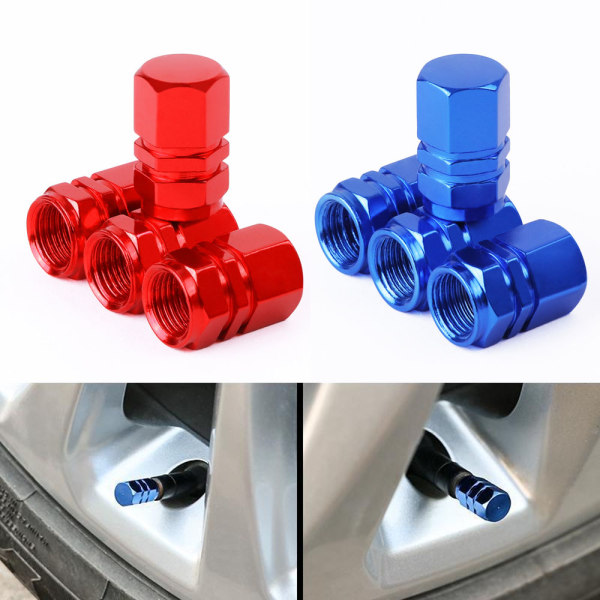 8 Aluminum Tire Valve Stem Caps with Hex Joint Universal Tire Valve Stem Caps Car Dust Caps for Mot