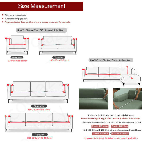 Strækbar, vandtæt og ridsefast sofaovertræk til 1-personers sofa Elegant mønster Med holdbare skumrør (4-personers sofa, lysegrå) - 235-300 cm