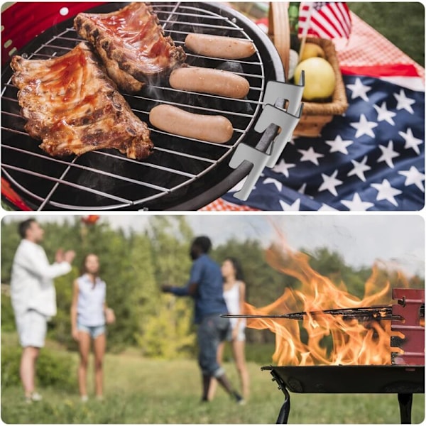 Sett med 3 universelle avstandsstykker i rustfritt stål for grill