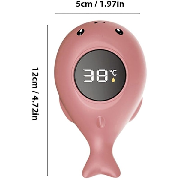 Baby Bade Termometer, Digitalt Baby Bade Termometer, Baby Bade Vand Termometer, Digitalt Baby Bade Termometer med LED Touch Skærm, Hval Design