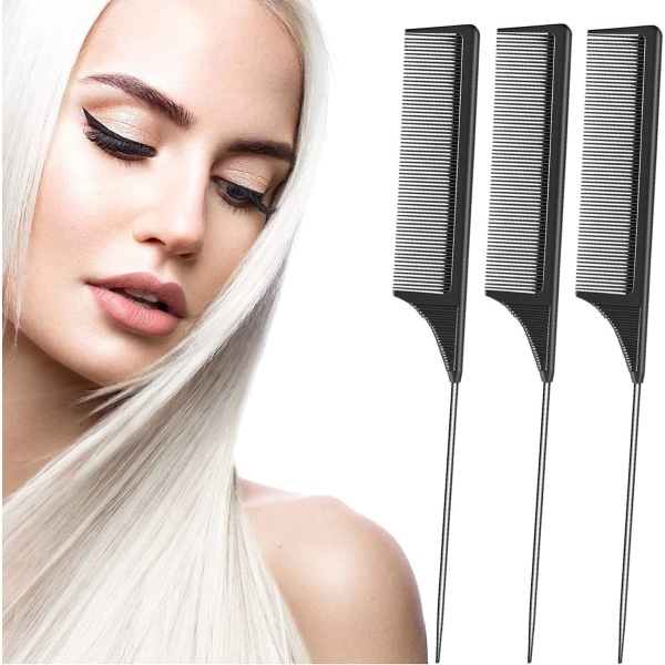 3 pakker Hair Comb Antistatisk Halekam, Salon Hair Comb for hår