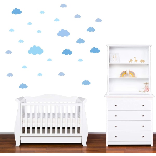 60 Cloud Kids Wall Stickers - Baby Room Wall Decor Stickers - Eas