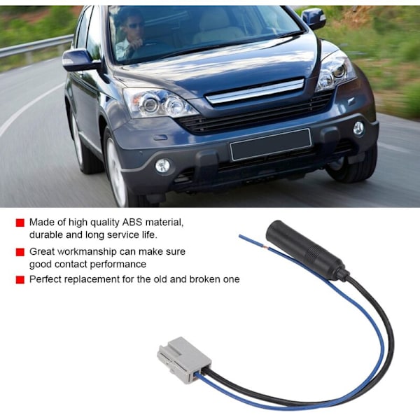 Radioantenneadapter for ABS bil-CD-spiller, hannkabel, passende tilbehør for Honda Crv City