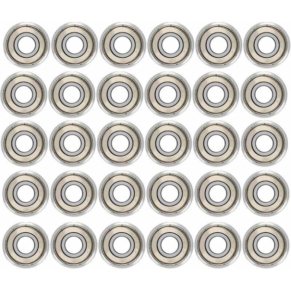 30 kpl 608zz kuulalaakereita, kaksoissuojatut metalliset nopeuslaakerit, laadukkaat kuulalaakerit rullaluisteluun, skeittilautailuun, longboardiin, waveboardiin/8 x 22