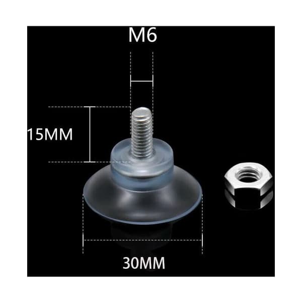 30mm imukupit M6x15mm kierteellä, 10 kpl