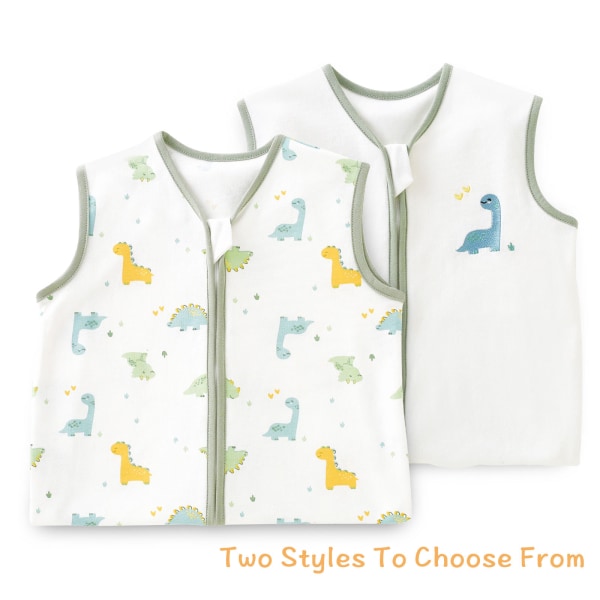 2-delad babysockså 6-12 månader (Dinosaur Print L) Bomullsspjälsäck bärbar filt djurtryck för småbarn.