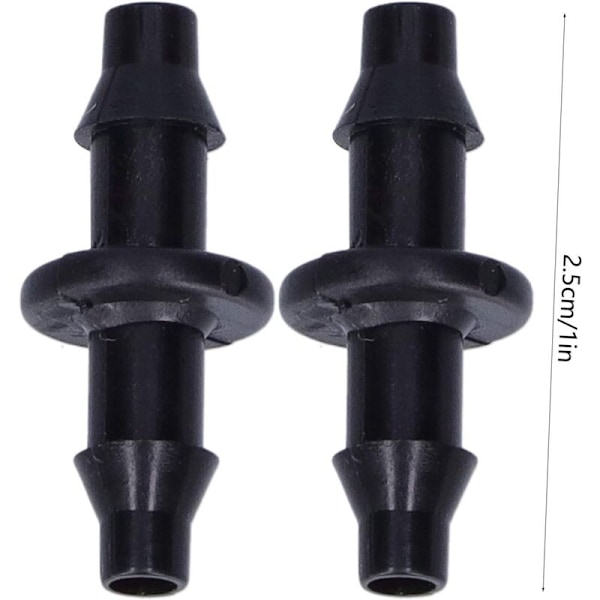 100 kpl tippukastelu 4/7mm rumpuliittimiä 2-suuntaisella 1/4 tuuman liittimellä puutarhaletkulle