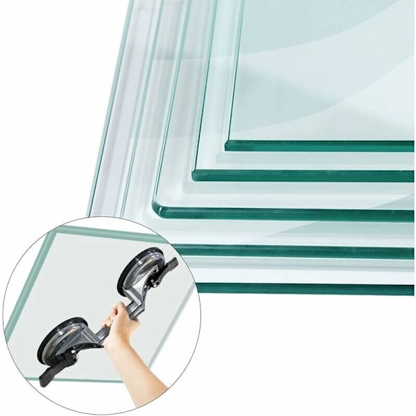 Dobbel Aluminium Sugekopp Dobbel Håndtering Sugekopp Maksimal Løftekapasitet på 105 kg Flat og 85 kg Vertikal for Transport av Husholdningsapparater