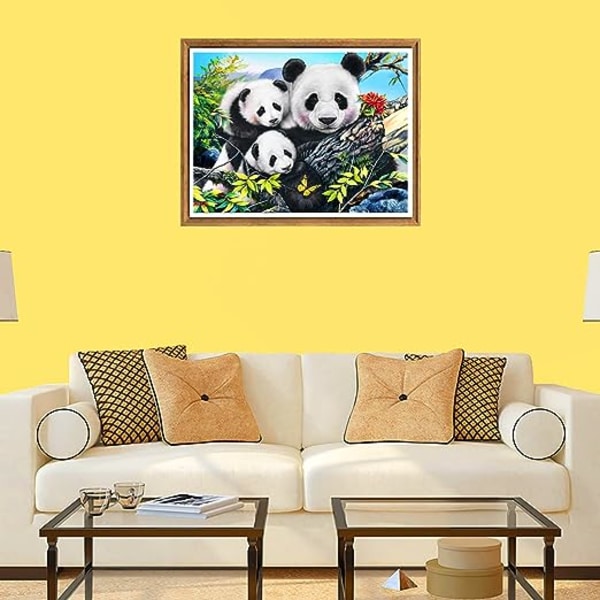 Timanttimaalaus (30*40cm) 5D DIY Timanttimaalaus Panda Diy Täysi Timanttikristalli Rhinestone-maalaus Koti Dekoraatio