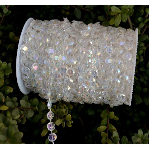30M Bryllup Hjem Krystal Akryl Girlande Diamant Strand Perle Fest Gardin Jul Fest Dekoration DIY