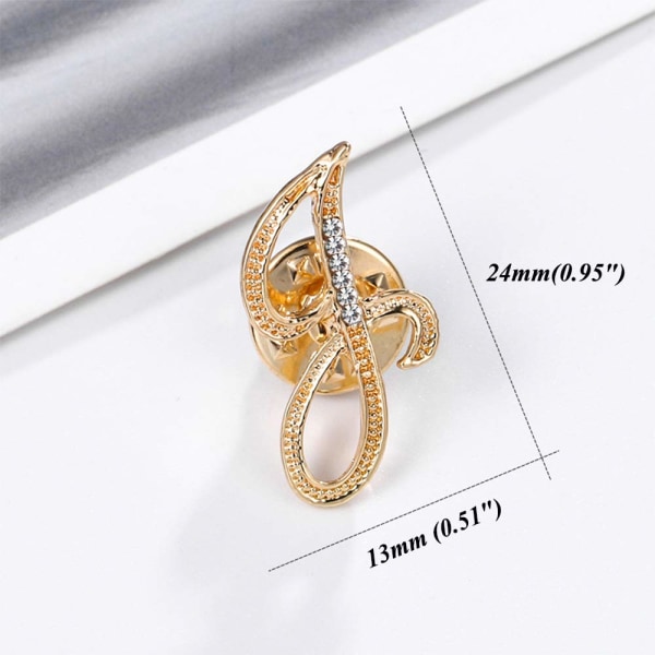 Initial Brev Brosch Pin Liten Slipsnål Tie Tack