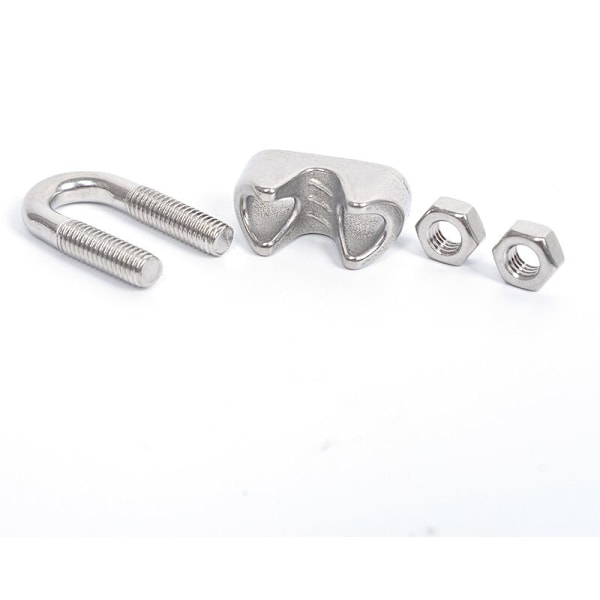 12 stk. drivhuskabel rustfrit stål 4 mm galvaniseret metalkabel kabeltang buet pincet metalkabel kabel rustfri stål clips bue sjækler -sh