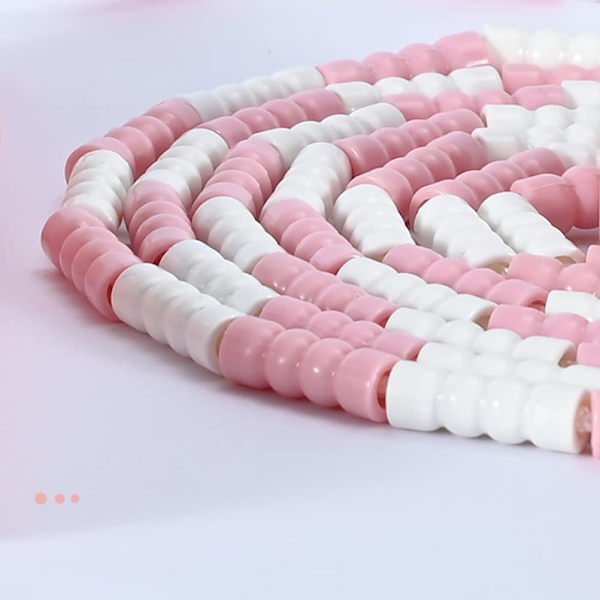 Hopprep med mjuka pärlor, justerbar längd, fitnesshopprep för barn och vuxna, rosa modell