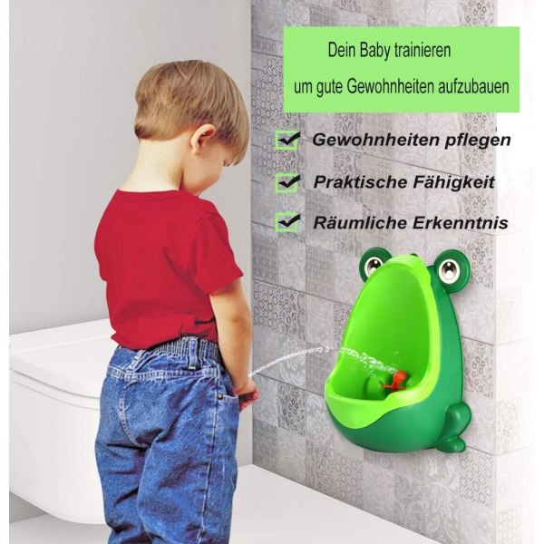 Barnurinor, Groda Barnurinor Väggmonterad Barnurinor Lämplig för Barns Potträning i Badrummet（grön）