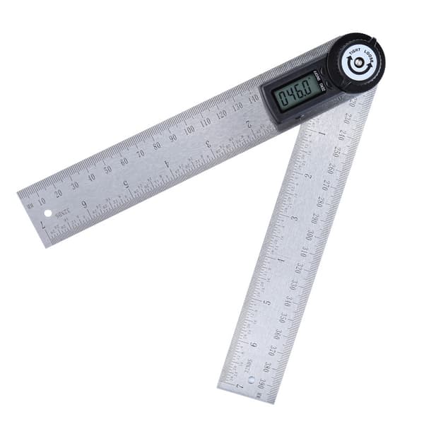 Digital vinkelmåler, 20 cm, sølv