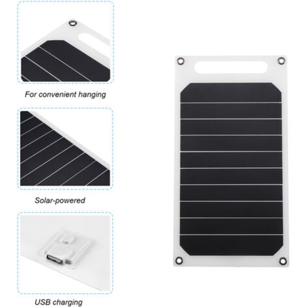 IP062 pienikokoinen kulmaton 5V USB 10W aurinkopaneeli