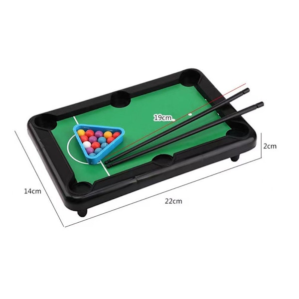 Mini Billard Bord Sæt, 12x24 CM Bærbart Billard Bord, Miniature Billard Bord Desktop Spil til Børn og Voksne
