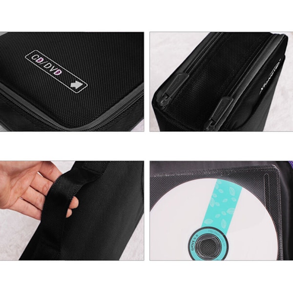 CD taske, 96 CD/DVD kapacitet Oxford taske CD stof tasker opbevaring DVD opbevaring cd opbevaring børn bil taske