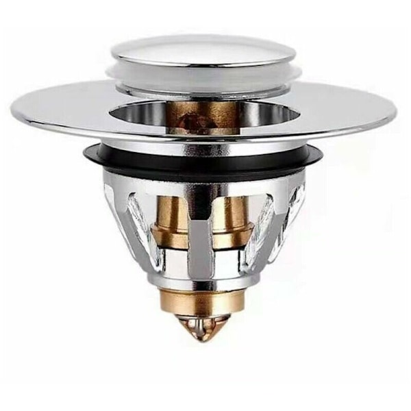 Badekar Badekar Lavabo Universal Avløpsfilter Lavabo Pakke Med Avløpsfilter For Vask Kjøkkenvask Baderom Kork 34-38mm Fontainebleau Sølv Bat