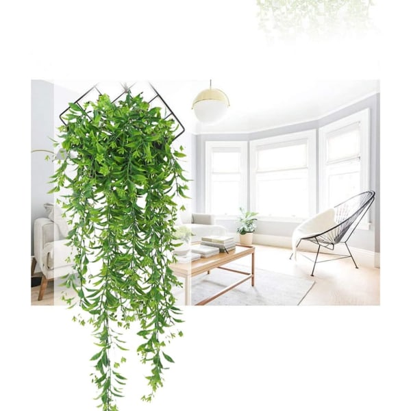 2 PCS Hanging Garland Vine Flower Trailing Bracket plant| Artificial Ivy|Artificial Flowers Fake Wisteria Office Decoration Home Decoration Party De