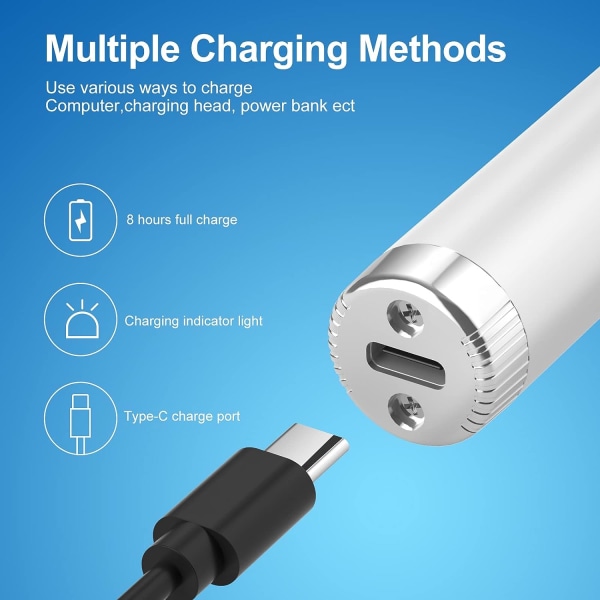 4 in 1 USB-ladattava sähköinen nenä- ja korvakarvatrimmeri, kivuton ja ammattimainen kulmakarvatrimmeri miehille ja naisille