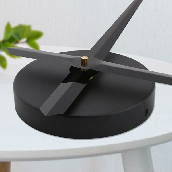3D vægur, 3D DIY quartz ur, 3D metal ur DIY MOTAL METAL CHEMBERGE MED 2 Aiguilles, Ur til stue dekoration (Sort)