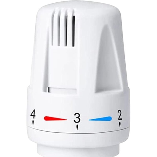 Termostatisk huvud, termostat m30 x 1,5 termostatiskt huvud värmesystem temperaturkontroll för hemmet, kontoret, etc., 4 rum