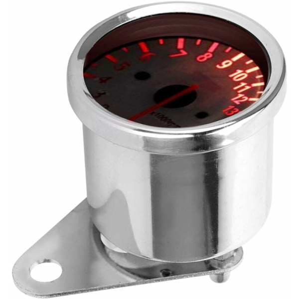 Motorsykkel turtallsmåler turtallsmålermåler, 12V Universal motorsykkel LED-display turtallsmåler, elektronisk turtallsmålermåler 13000 RPM