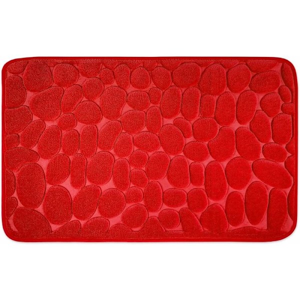 2 stk. Badekarsskummåtte med skridsikker form - 40 x 60 cm bademåtter - Rød