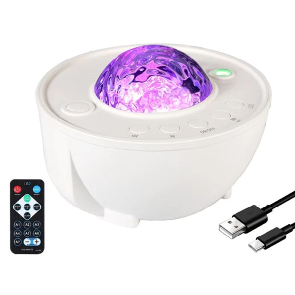 Gypsophila Farverig Atmosfære Lys USB Bluetooth Stemmestyret Lyd Scene Projektor Lys Nordlys Stjernehimmel Projektion