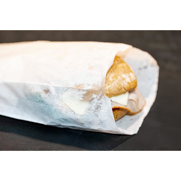 100 stk. morgenmadspapirposer - Ziploc-poser til toast, brød, rundstykker og frugt - Størrelse: 13*8*24cm