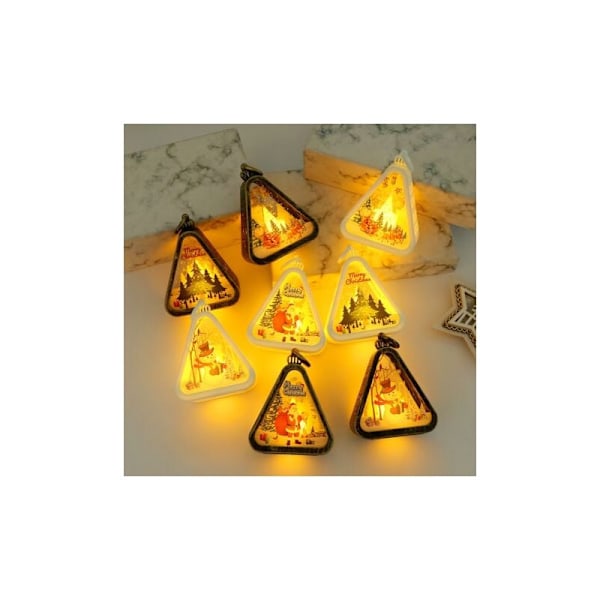 Retro Juledekorasjon Nattlampe, Lysende Gave, Skrivebordstilbehør, Atmosfærelys (Julenissen)