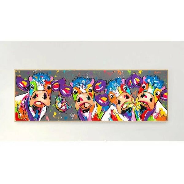 Ko-färgsdekor för hemmålning, sl.gt, canvas utan ram, 40x120cm