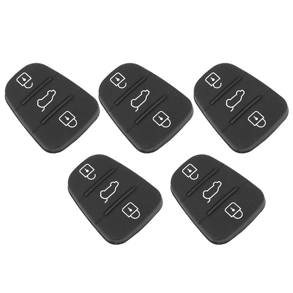 5pcs Button Pad, Rubber Button, Car Key Shell Button Cover, Car Rubber Button, Button Pad Fit For Hyundai, Button Pad Fit For Kia