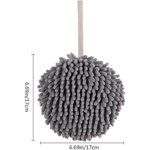 2-pakning mikrofiber hurtig tørkende håndklær (grå) for bad eller kjøkken
