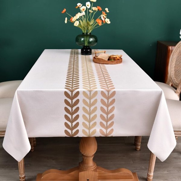 PVC vaxduk - Utomhusduk - rektangulär - vattentät - tvättbar - 140 x 180 cm - Kaffebladsmönster