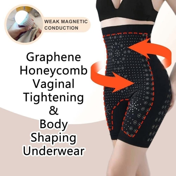 2-pakning Shapewear-truser for kvinner Infrarød Negativt oksygen Valentinsdag-gave Honeycomb Shapewear-truser Pustende Stroppeløs